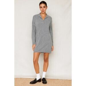 Reformation Doreen Cashmere Sweater Dress Gray Grey Medium Long Sleeve Mini